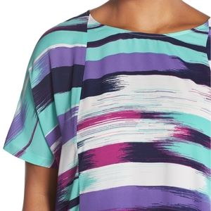 🔥$5 Sejour NWT Stripe Print Dolman Sleeve Top
